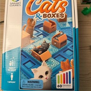 Cats & Boxes Puzzle Game - Blue and Orange